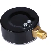 0-6 Bar Manometer 1/4 NPT Compressed Air Compressor High Strength Pressure Gauge 2.3 Face for Air Water Oil Gas Measurement
