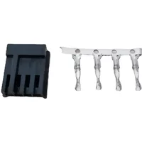10 Set/lot Small 4Pin Floppy Power Black Plastic Shell and Connector with Terminals