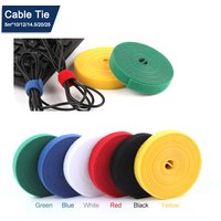5M/Roll 10/12/14.5/20/25mm Width Cable Organizer USB Cable Winder Management nylon Free Cut Ties Mouse earphone Cord cable ties