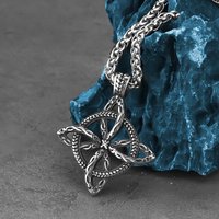 Scandinavian Celtic Knot Pendant Necklace Men Women Vintage Nordic Amulet Choker Halloween Birthday Party Jewelry Gift