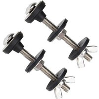 M6 Toilet Tank Fixing Screw Set With 304 Stainless Steel Bolts And Rubber Flat Washers For Bathroom Sink Sealing Ring