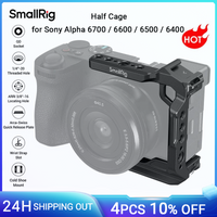 SmallRig Half Cage for Sony Alpha 6700/6600/6500/6400 Built-in Quick Release Plate for Arca-Type Camera Cage w Shoe Mount -4337