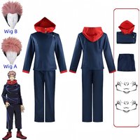 Costume de Cosplay pour hommes, Anime Jujutsu Kaisen Itadori Yuji, chemise Itadori Yuji, uniforme, tenue de fête de carnaval d'halloween