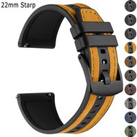 22mm Band for Huawei Watch GT6 Pro GT5 4Pro 46mm Leather Strap Bracelet for Samsung Galaxy Watch 3 45mm Gear S3 Active Wristband