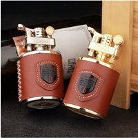 Personalized Candlestick Oil Lighter, Retro Grinding Wheel Ignition, High-end Men's Business Office Ornament Lighter Gift