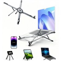 New 3 -in-1 Foldable Tripod StandPortable Magnetic Phone Holder & Selfie Stick for iPhone iPad Tablet Laptop Desktop Use