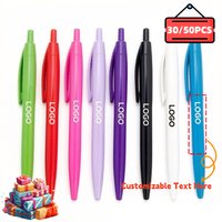 30/50PCS Retractable Ballpoint Pens Customizable Logo Multicolor Personalized Pens for Office Events Company Promotional Gifts