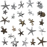 20pcs Conch Shell Starfish Connector Charms Pendants For Jewelry Making DIY Handmade Craft
