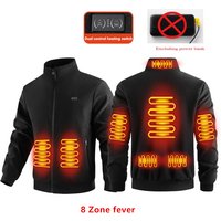 Veste chaude polyvalente en polaire épaisse pour hommes et femmes, manteau électrique chauffant Intelligent à 8 zones, nouvelle mode d'hiver
