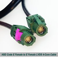 Green RAL 6002 HSD 4 Pin E żeńskie przewody wideo LVDS do nawigacja samochodowa GPS szybkiego kable w wiązce Audio 535 4-żyłowy kabel