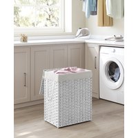 SONGMICS Storage Basket, 90L Dirty Laundry Basket with Lid, Foldable, Removable Fabric Bag and Handles