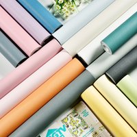 Matte Grey Contact Paper Home Decorative Waterproof Wall Stickers PVC Self-Adhesive Wallpaper Living Room Cabinet Wall Paster