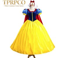 Carnival Deluxe Snow White Cosplay Costume Adult Cartoon Princess Birthday Party Outfit Halloween Fancy Party Dress Purim