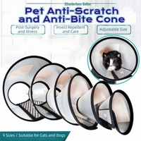 Adjustable Pet Protective Cover Anti-Lick Anti-Bite Recovery Cone Collar Anti-Scratch Pet Protective Collar Puppy Accessories
