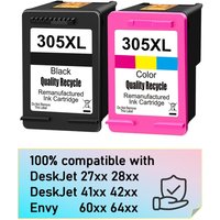 Ink Cartridge hp 305 XL Replacement 305XL Black Tri-Color, for Printers DeskJet 2710 4120 Envy 6010 6410