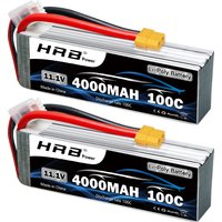 1/2 pièces HRB 3S Lipo batterie 11.1v 4000mah RC Lipo 100C avec connecteur XT60 pour RC voiture camion monstre RC bateau RC avion RC Drone