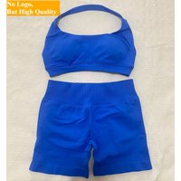 NO LOGO sports bra women's seamless camisole yoga bra with padding sexy backless bra, hip lifting shorts sports fitness set