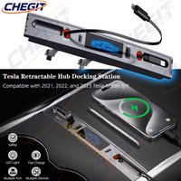 4in1 Fast Charge Center Console for Tesla Model 3 Model Y Accessories 2023-2021 USB Hub Compatible with 80cm Retractable Cable