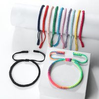 Handmade Multicolor Rope Knot Bracelets for Women Men Charm Woven Bangles Braided Adjustable Size Couple Frirends Amulet Jewelry