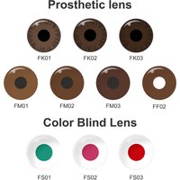 New PSEYECHE Prosthetic Lens Color Blind Contact Lenses Color-Blind Prosthetic Artificial Eye Blind Contact Lenses 14.2mm Yearly