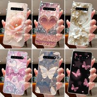 Phone Case For Samsung Galaxy S10 5G Capa Coque Butterfly Bow Protective Casing Transparent Soft Silicone TPU Cover Fundas