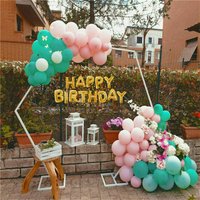 2M Hexagon Metal Wedding Flower Balloon Arch Frame Backdrop Stand Wedding Birthday Party Decor