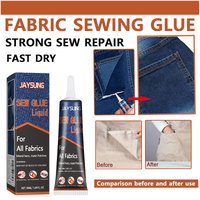 Fabric Sewing Glue High Viscosity Strength Patches Tools Clothes Mending Glue Leather Sew Kit Supplies 50ml VIE LENTE