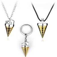 Anime Tengen Toppa Gurren Lagann Keychain Core Drill Pendant Key Chain for Women Men Cosplay Accessories Gifts