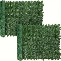 0.5m x 3m Simulated Ivy Fence with Fake Leaves, Simulated Fence Net, Plastic Artificial Green Plants, Outdoor Fence/Barrier