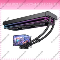 360mm AIO Liquid CPU Cooler with 6.67 Inch LCD Screen, Programmable Video Display for AMD Intel Desktop PC, ARGB PWM Fans