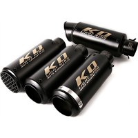 Black Universal KO 51mm 61mm Motorcycle Exhaust Muffler Pipe Dirt Bike ATV Escape Removable DB Killer Stainless Steel s