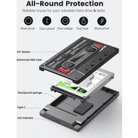 ORICO USB C SATA III Classic SSD HDD6Gbps 2.5'' inch Hard Drive Enclosure External Case HD Storage Box Shockproof For PC Laptop