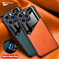 Für iPhone 17 16 16e 15 14 13 12 11 Pro Max Zroteve PU-Leder Weicher Rahmen PC-Hülle für iPhone 16 Plus iPhone 17 Air Handyhülle