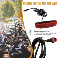 6-60V Bicycle Rear Tail Light Cycling Lamp Bicycle Light Electric Bicycle Safety Warning Ebike Tail Lamp Accessories Waterproof