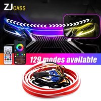 Exterior Led Lights for Car Hood Light Strip Dynamic Scan Start Up Hood Neon Scanner Daytime Running Lights for Cars,Truck,SUV