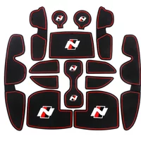 Anti-Slip Gate Slot Cup Mat for Hyundai I30 I30 N 2017 - 2022 Non-Slip Door Groove Pad Interior Accessories 14pcs/set