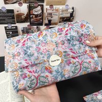 INS-Style Vintage Indonesian Blue-Green Pattern Tissue Paper – Premium Gift Wrapping & DIY Floral Packaging Paper