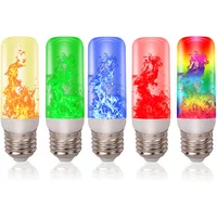 LED Flicker Flame Light Bulb Simulated Burning Fire Effect E27E26 Lamp Xmas Party Decorations Flickering Outdoor Four mode Light