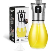 Oil Sprayer for Cooking, 200ML Olive Oil Sprayer Mister, stainless steel Oil Spray Bottle,Portable Oil Spritzer Kitchen Gadgets