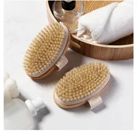 1pcs Exfoliating Wooden Body Massage Shower Brush Natural Bristle Bath Brush Soft SPA Woman Man Skin Care Wet Dry Body Brush