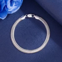 925 Sterling Silver fine 6MM Flat soft snake bone chain Bracelets for women Wedding party Christmas Gifts hot fashion Jewelry