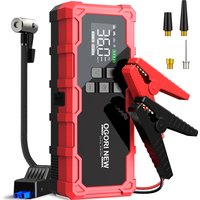26800mAh Starthilfe mit Luftkompressor 150PSI, 7000/8000A Tragbarer Autobatterie-Booster (Für Alle Benzin-/16L-Diesel-Fahrzeuge)