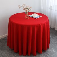 New Hotel Wedding Banquet Round Table Cloth Nordic Solid Conference Tablecloth for Office Cozy Party Dining Table Decoration