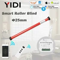 Customized Smart 25mm Curtain Motor Electric Roller Blinds Shutter Tubular Motor 38mm Tube Tuya Wifi Curtain Switch Moudle Alexa