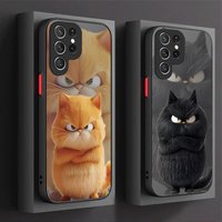 Angry Cat Couple Style Case for Samsung Galaxy S25 Ultra S24 S23 Plus S22 S21 FE A04S A56 A36 A26 A16 A06 A55 A35 A25 A15 5G