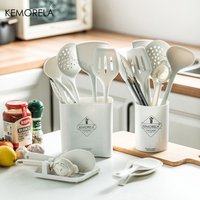 9PCS Silikon Küche Utensilien Set Nicht-Stick Kochen Für Kochgeschirr Silica GelHandle Spachtel Ei Grade Küche Zubehör
