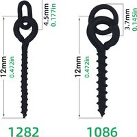 DNDYUJU 30pcs Carp Fishing Chod Boilie Screw with Ring Pop Up Peg Pellet Holder Bait Stop Terminal Tackle 14mm/15mm