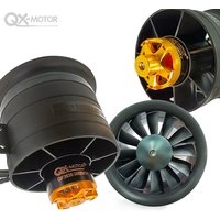 QX-MOTOR 80MM EDF 12Blades Fan CW CCW with Brushless Motor For Aircraft Accessories RC Airplane