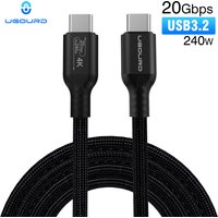 UGOURD USB3.2 20Gbps Type C to Type C Cable 240W Fast Charging Cord USB C SSD Hard Disk Cable USB3 0.2m -3m 5m for MacBook iPad