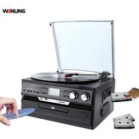 2026 Vintage Hi-Fi System With Magnetic Cartrige Record Player Vinyl Blue Tooth Turntable Lp Vinyl Player Stereo Bookshelf Speak